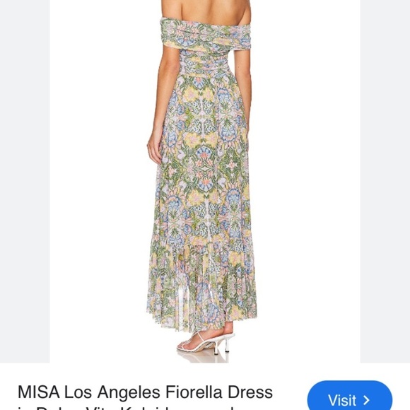 MISA Fiorella Off the Shoulder Maxi Dress Dolce Vita Kaleidoscope - Picture 2 of 15